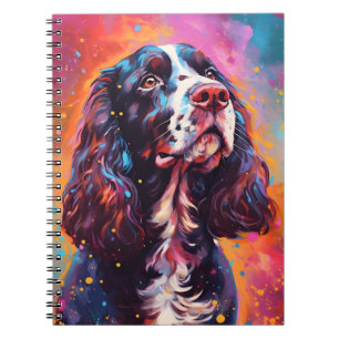 Colorful English Springer Spaniel Notebook