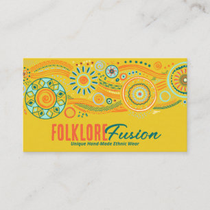 Colorful Ethnic Pattern Ornament  Business Card