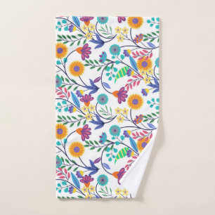 Colorful Exotic Floral Background Pattern-23145 Hand Towel
