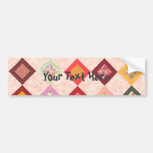 Colorful Fabrics Pattern Bumper Sticker (Front)