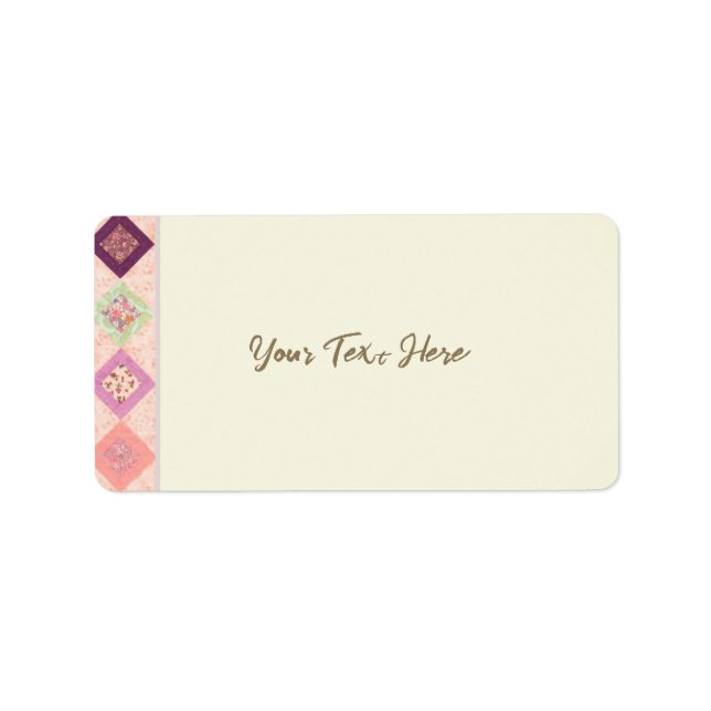 Colorful Fabrics Pattern Label (Front)