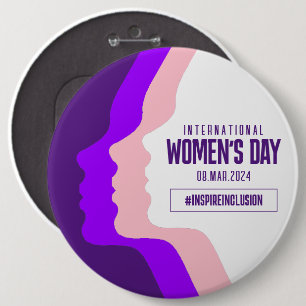 Colorful Faces International Women's Day March 8 6 Cm Round Badge