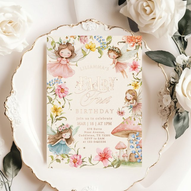 Colorful Fairy First Birthday Enchanted garden (Creator Uploaded)