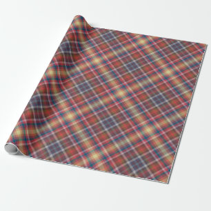 Colorful Fall And Winter Colored Stripes Pattern Wrapping Paper