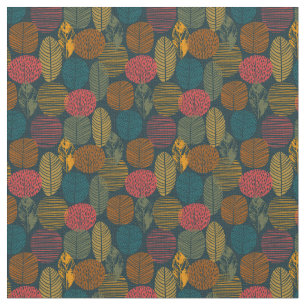 Colorful Fall Autumn Forest Pattern Fabric