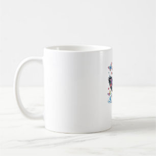 Colorful Fantasy Duck with Flowers and Butterflies Coffee Mug