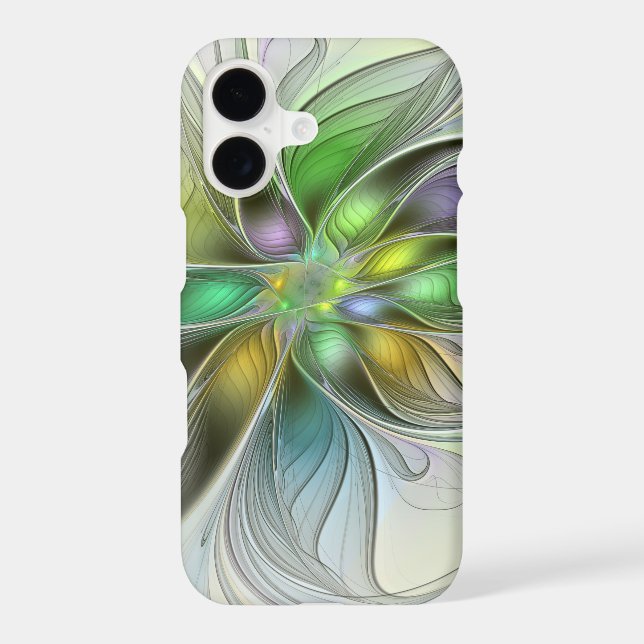 Colorful Fantasy Flower Modern Abstract Fractal (Back)