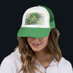 Colorful Fantasy Flower Modern Abstract Fractal Trucker Hat<br><div class="desc">Fantasy flower fractal,  abstract and modern.
Unique design for your trucker hat and more.</div>