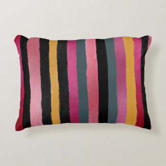 Colorful Farmhouse Stripes Decorative Cushion