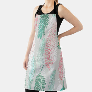 Colorful Feather Apron – Boho Summer Kitchen