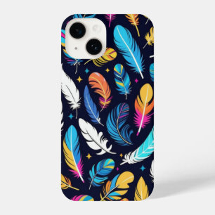 Colorful Feathers Pattern Phone Case 
