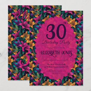 Colorful Feminine Lilies Charm Daughter’S Birthday Invitation