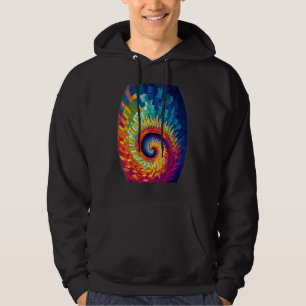 Colorful Fibonacci Spiral Psychedelic Colors Abstr Hoodie