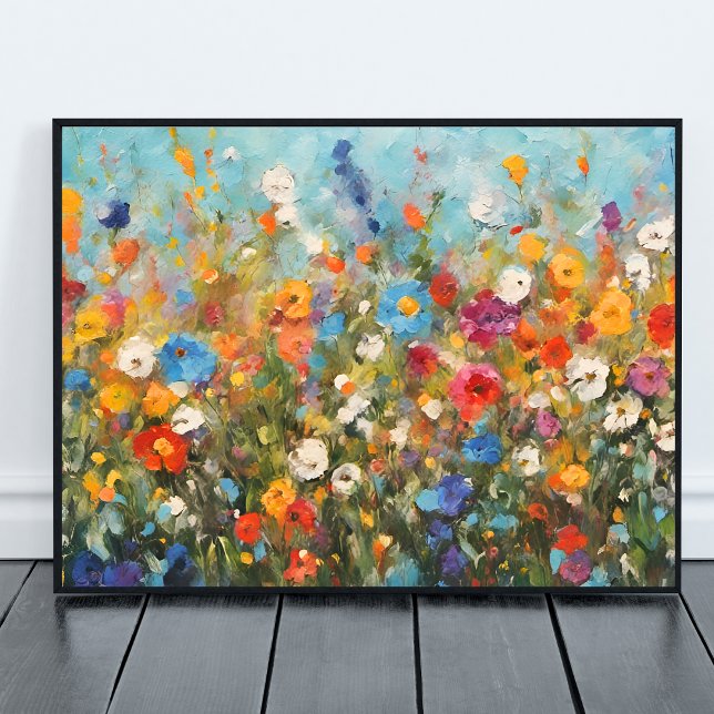 Colorful Field of Wildflowers unframed Poster (Creator Uploaded)