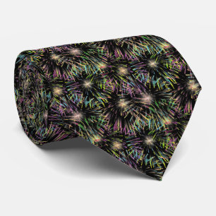 Colorful Fireworks Design  Tie