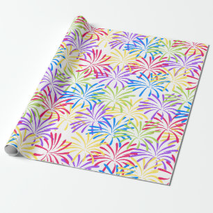 Colorful Fireworks Wrapping Paper
