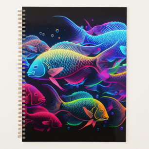 Colorful fish background planner
