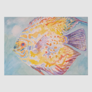 Colorful Fish Sea Pattern Watercolor Tissue  Paper