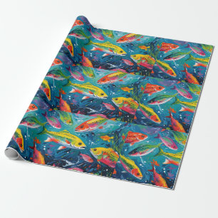 COLORFUL FISH WRAPPING PAPER
