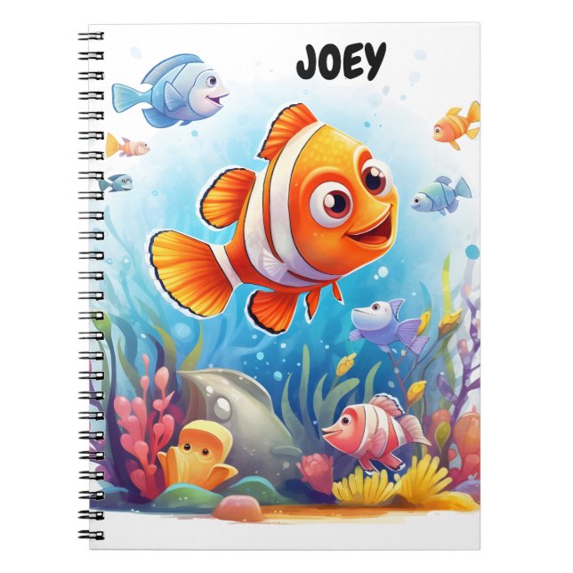 COLORFUL FISHES SPIRAL NOTEBOOK. NOTEBOOK (Front)