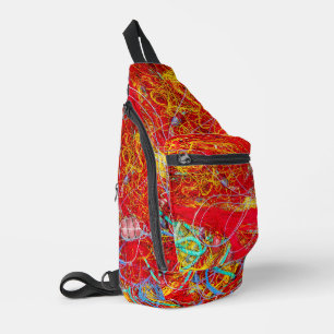 Colorful fishing nets sling bag
