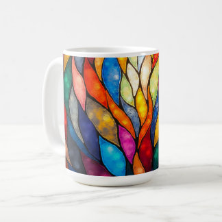 Colorful flames. coffee mug