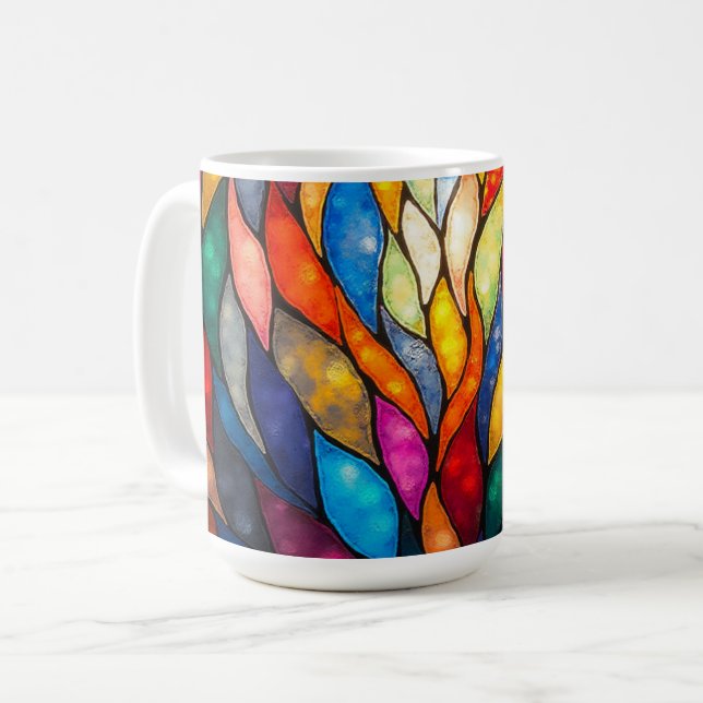 Colorful flames. coffee mug (Front Left)