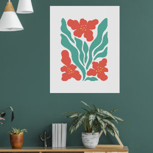 Colorful Floral Botanical Scandinavian Wall Art Pr