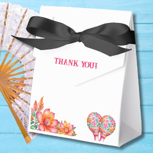 Colorful Floral Fiesta Mexican Bridal Shower Favour Box