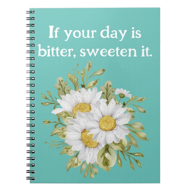 Colorful Floral Garden Pattern Notebook (Front)