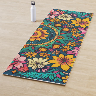 Colorful Floral Mandala Yoga Mat