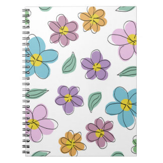 Colorful floral notebook