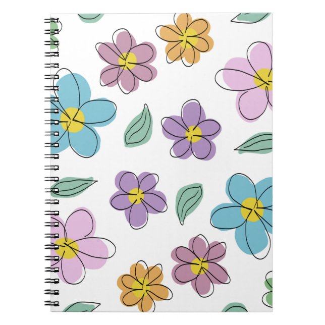 Colorful floral notebook (Front)