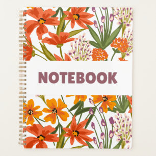 Colorful Floral Notebook – Minimalist Flower Planner