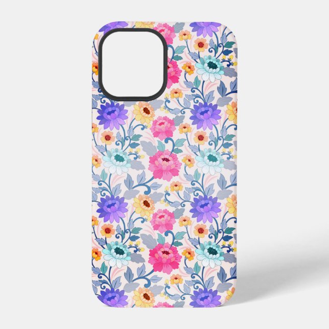 Colorful Floral Pattern iPhone Case (Back)