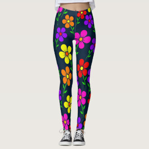Colorful Floral Pattern Leggings
