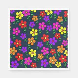 Colorful Floral Pattern Napkin