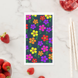 Colorful Floral Pattern Napkin