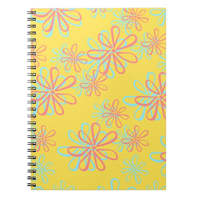 Colorful Floral Pattern Notebook (Front)