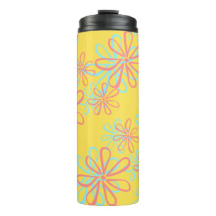 Colorful Floral Pattern Thermal Tumbler