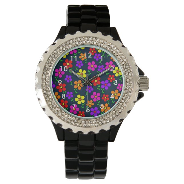 Colorful Floral Pattern Watch (Front)