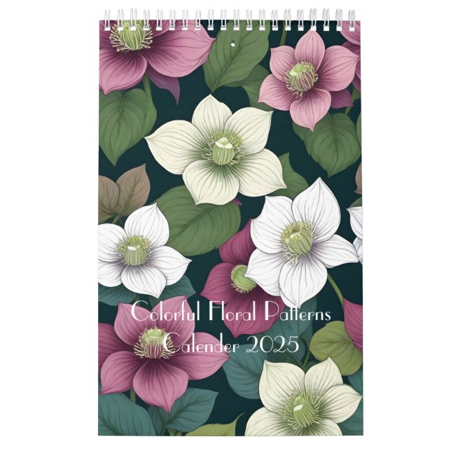 Colorful floral patterns calendar (Cover)