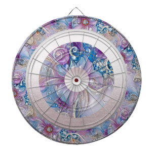 Colorful Floral Pearly Gems Dartboard