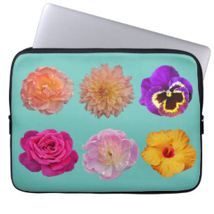 Colorful floral print laptop sleeve