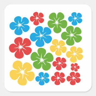 Colorful Floral Sticker