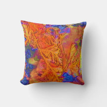 Colorful Floral Throw Pillow
