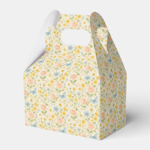 Colorful Floral vintage pattern with butterflies Favour Box