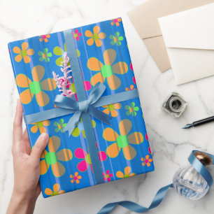 Colorful Flower Pattern Wrapping Paper