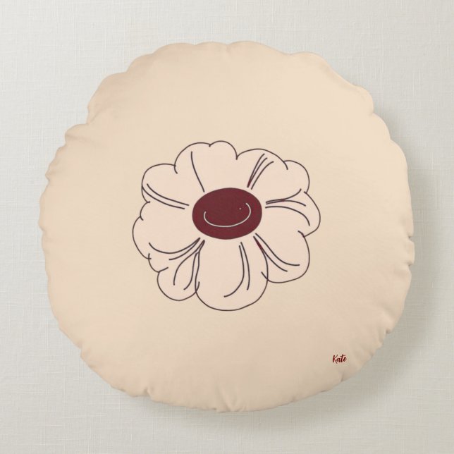 Colorful Flower Shape Throw Pillow Case (Front)