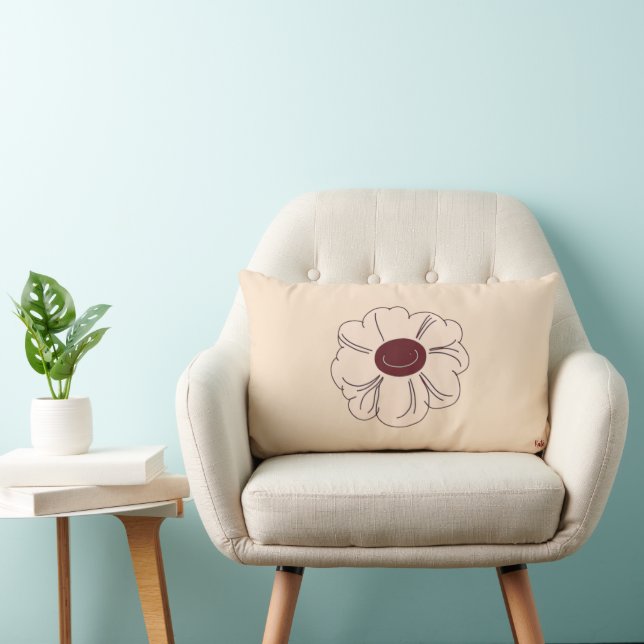 Colorful Flower Shape Throw Pillow Case (Chair)